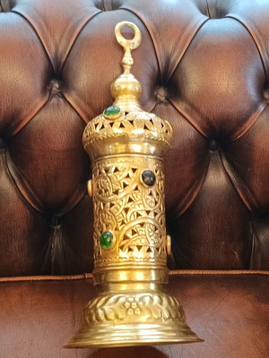 Moroccan brass Islamic art lamp like new