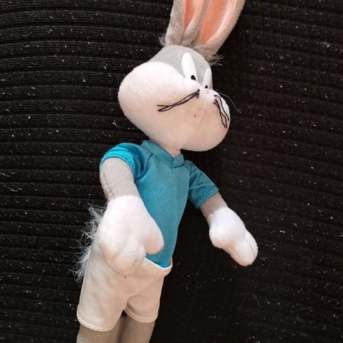 Garfield and Bugs Bunny plush toys used, collectible pack