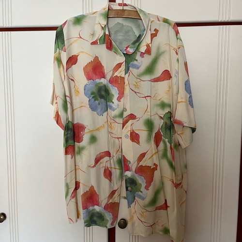Women's shirt new 5XL multicolor 100% viscose
