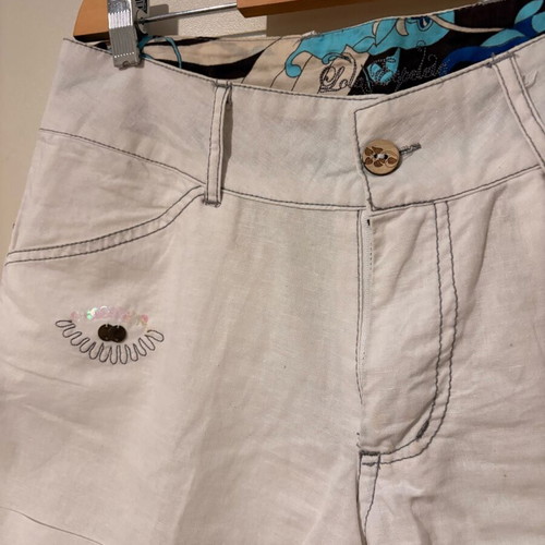 Linen shorts like new, white, size S