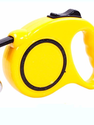 Automatic Dog Leash Yellow for Small and Medium Pets
