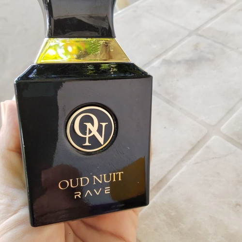 Oud Nuit Rave Arabic Perfume Bottle empty, used