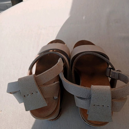 Catarina Martins platform shoes like new, handmade leather, beige
