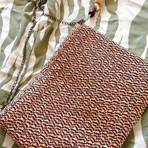 Straw envelope bag
