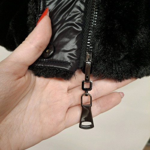 Parabita reversible fur jacket like new, black, sizes M and L