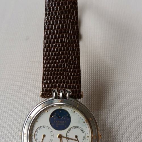 Seiko Lassale quartz watch used unisex with moon phase indicator