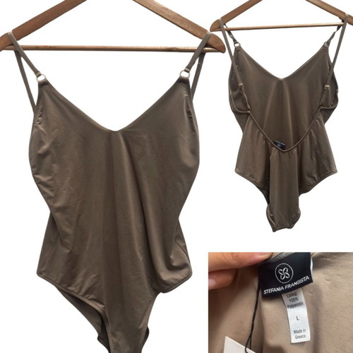 Stefania Frangista Brown One-Piece Swimsuit used, size L
