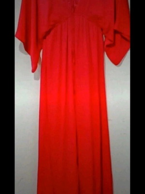Maxi fuchsia dress new, one size, viscose empire waist