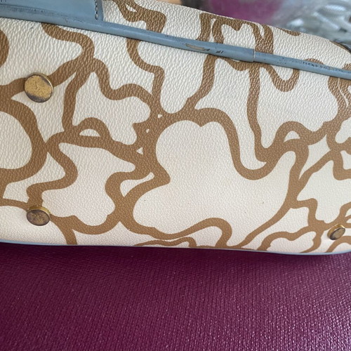 Tous tote bag like new, beige and blue shoulder bag