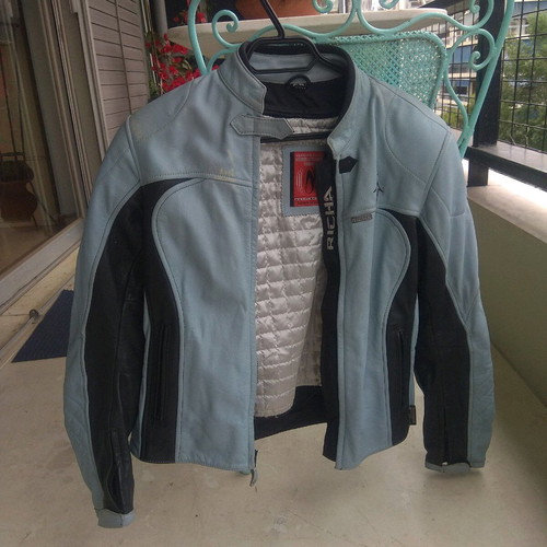 Richa women's leather motorcycle jacket used, size 40