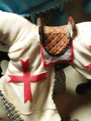 Horse figure like new, white Crusader knight medieval 2005