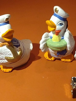 Decorative figures set with nautical theme, four pieces