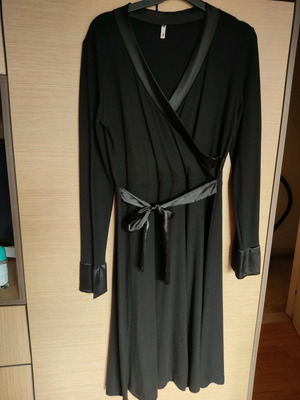 Crochet dress with satin details
