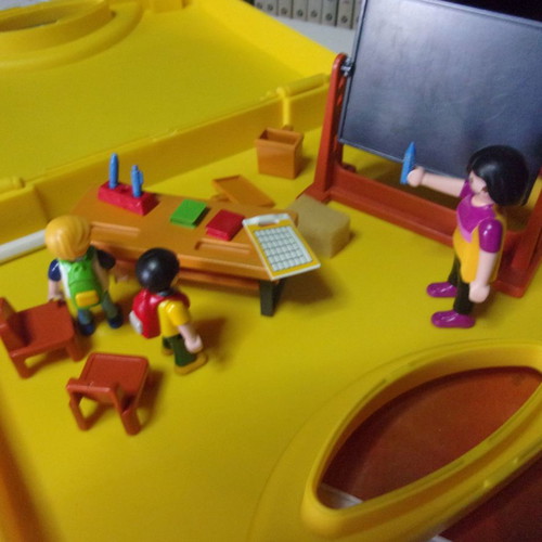 Playmobil school classroom in its case