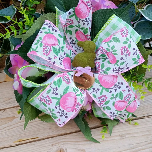 Handmade Easter door wreath 45cm with bunny new