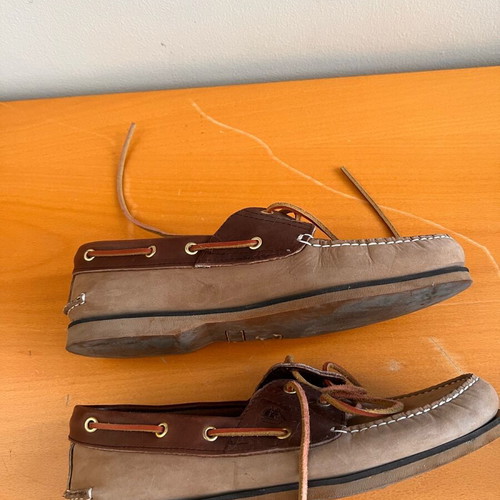 Masterpiece shoes like new, brown boat shoes size 44