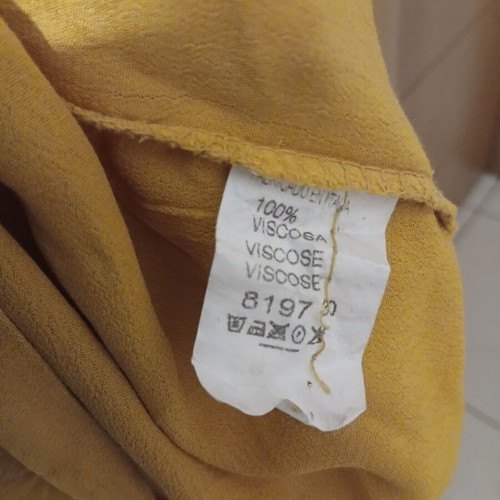 Short kimono like new, mustard viscose, oversized fit
