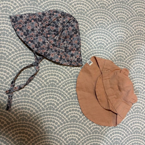 Baby hats Elodie details and Liewood like new, cotton, 0-6 months