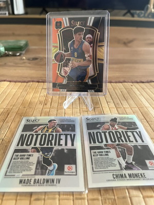 Euroleague Panini Notoriety and Premier Level Avdija cards like new