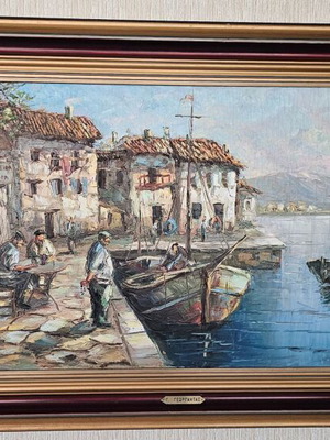 Πίνακας Γιώργος Γεωργαντάς ελαιογραφία υπογεγραμμένη σαν καινούργιο