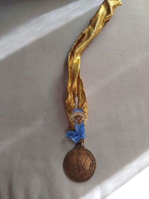 Rare Collectible Medal Ellinokratia 1974 used with Ribbon and Pin