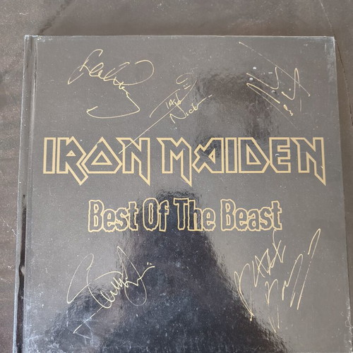 Iron Maiden Best of the Beast book signed, used