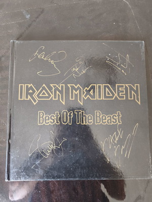 Iron Maiden Best of the Beast book signed, used