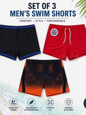 Men’s Swim Shorts Set of 3 Size 2XL like new