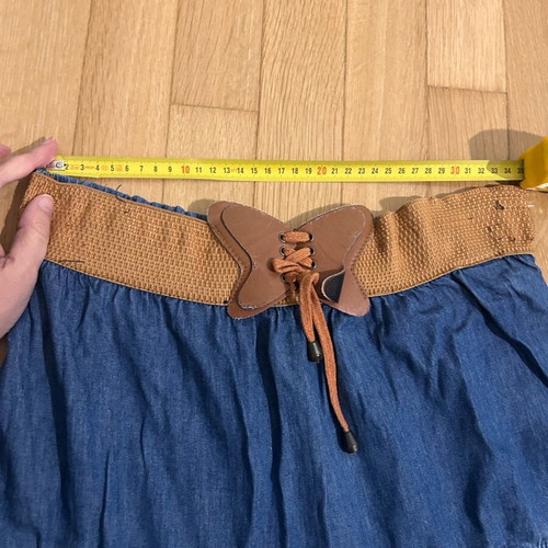 Denim long skirt S/M like new, blue