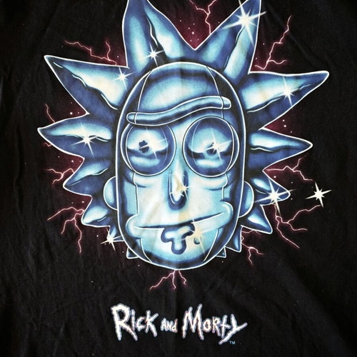 H&M Rick and Morty T-Shirt size L like new, black
