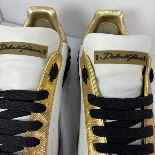 Dolce & Gabbana Portofino Crystal Stud sneakers size 40 like new, white
