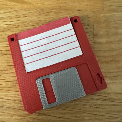 Floppy Disk Keychain with NFC Tag like new, retro tech keychain