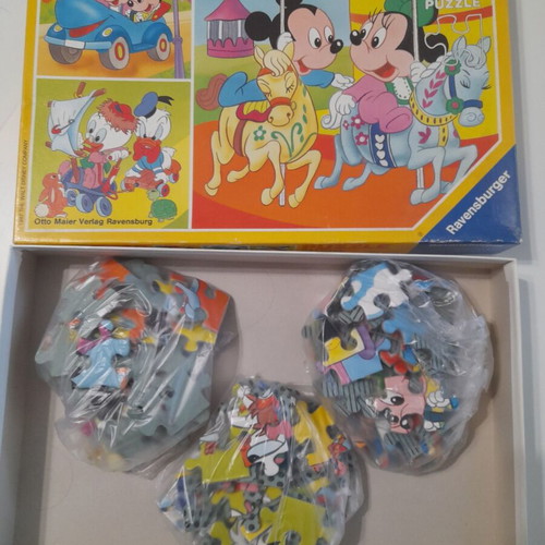 Disney vintage children's puzzle from the '80s used, set of 3 pieces