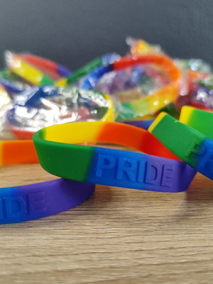 Pride Silicone LGBT Wristbands set of 49 like new