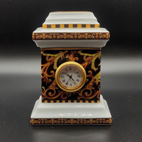 Versace Original Rosenthal Barocco Table Clock Rare