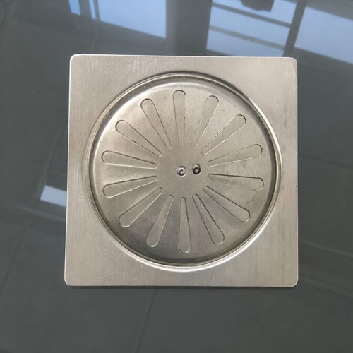 Stainless Steel Floor Drain Grate 12x12 cm with Rotating Closure new