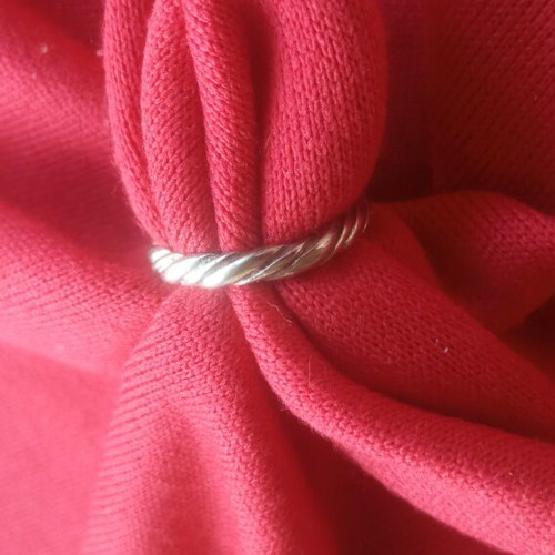 Ring in wedding band style silver 925 vintage size 47 like new