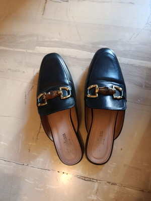 Mules size 38 black used, very good condition
