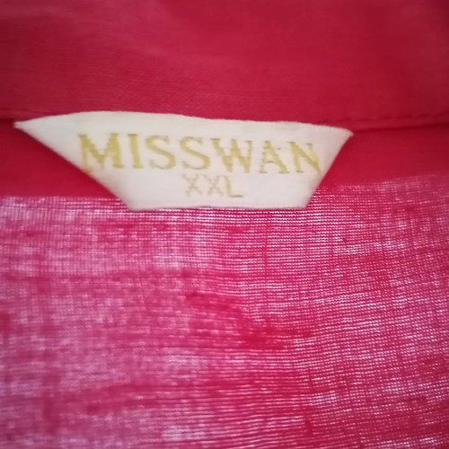 Λινό γυναικείο πουκάμισο Misswan κόκκινο καινούργιο XL/XXL