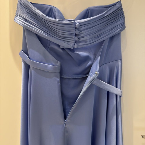 Carmen dress for events baby blue size M thick satin strapless elegant like new