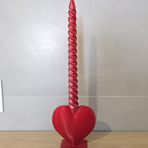 Heart Candle Holder 3D Print New for 23mm Candle