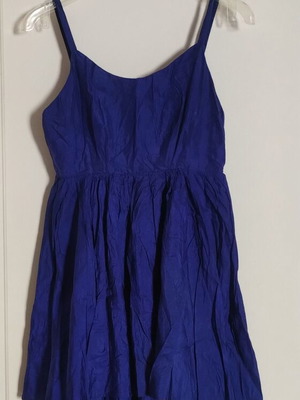 Silk dress in bright blue, like new, size S