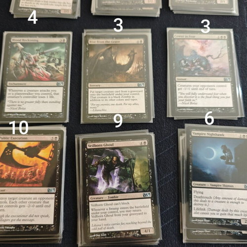 MTG M13 Black Cards Collection like new with sleeves, 238 cards
