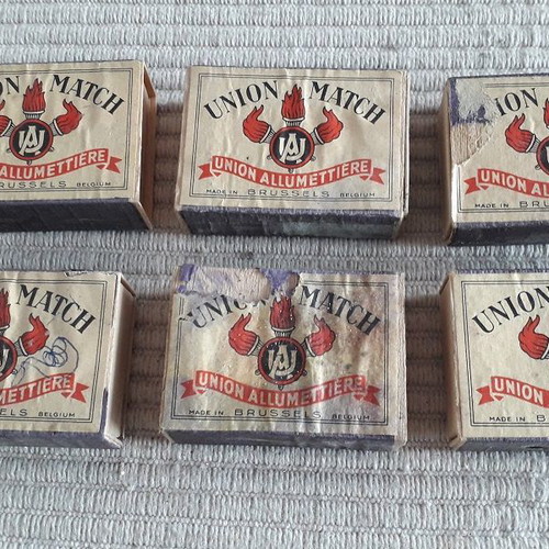 Union Match No.6 used matchboxes, pack of 5