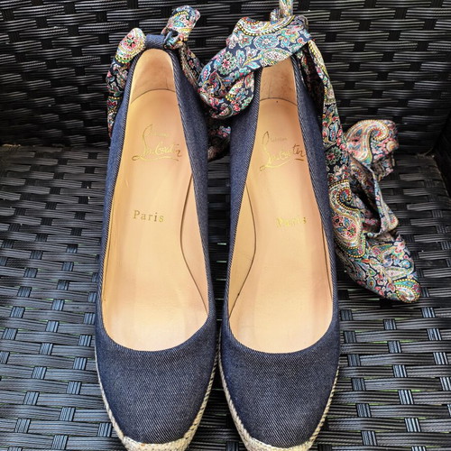 Christian Louboutin high heel shoes, size 37, blue