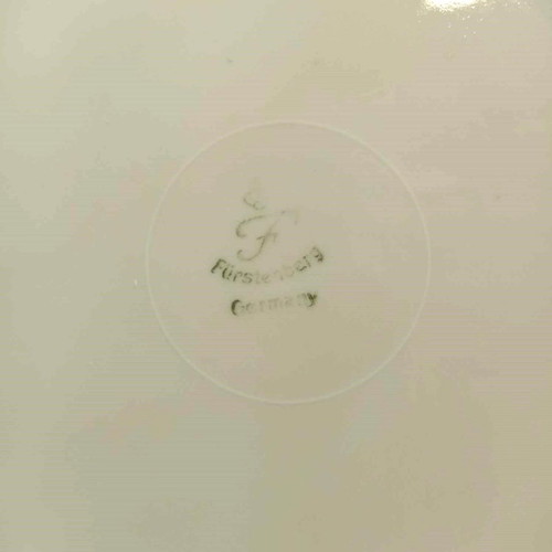 Furstenberg Germany plate with handles and floral design