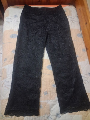 Black lace pants XL with lining, like new