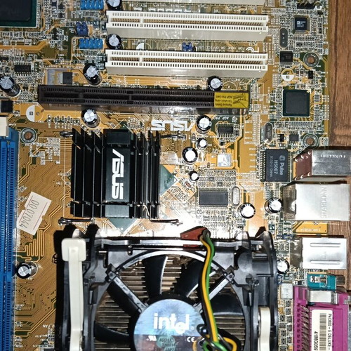 Asus P4C800-E Deluxe vintage motherboard with Intel Pentium 4 3GHz used