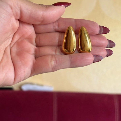 Gold drop earrings like new