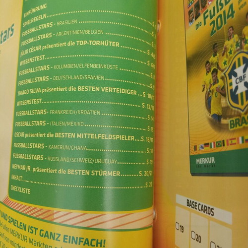 Panini Football Stars World Cup 2014 sticker collection with Messi Neymar